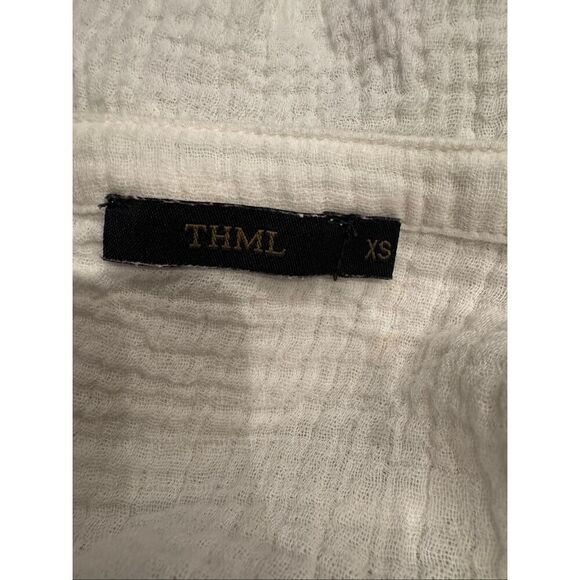 THML gauze cotton tunic embroidered top XS - Picture 4 of 6